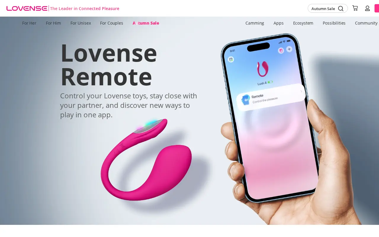 The Lovense Remote app page