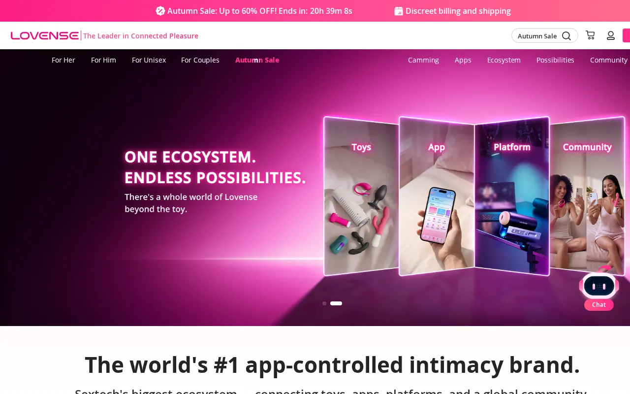 Screenshot of lovense.com