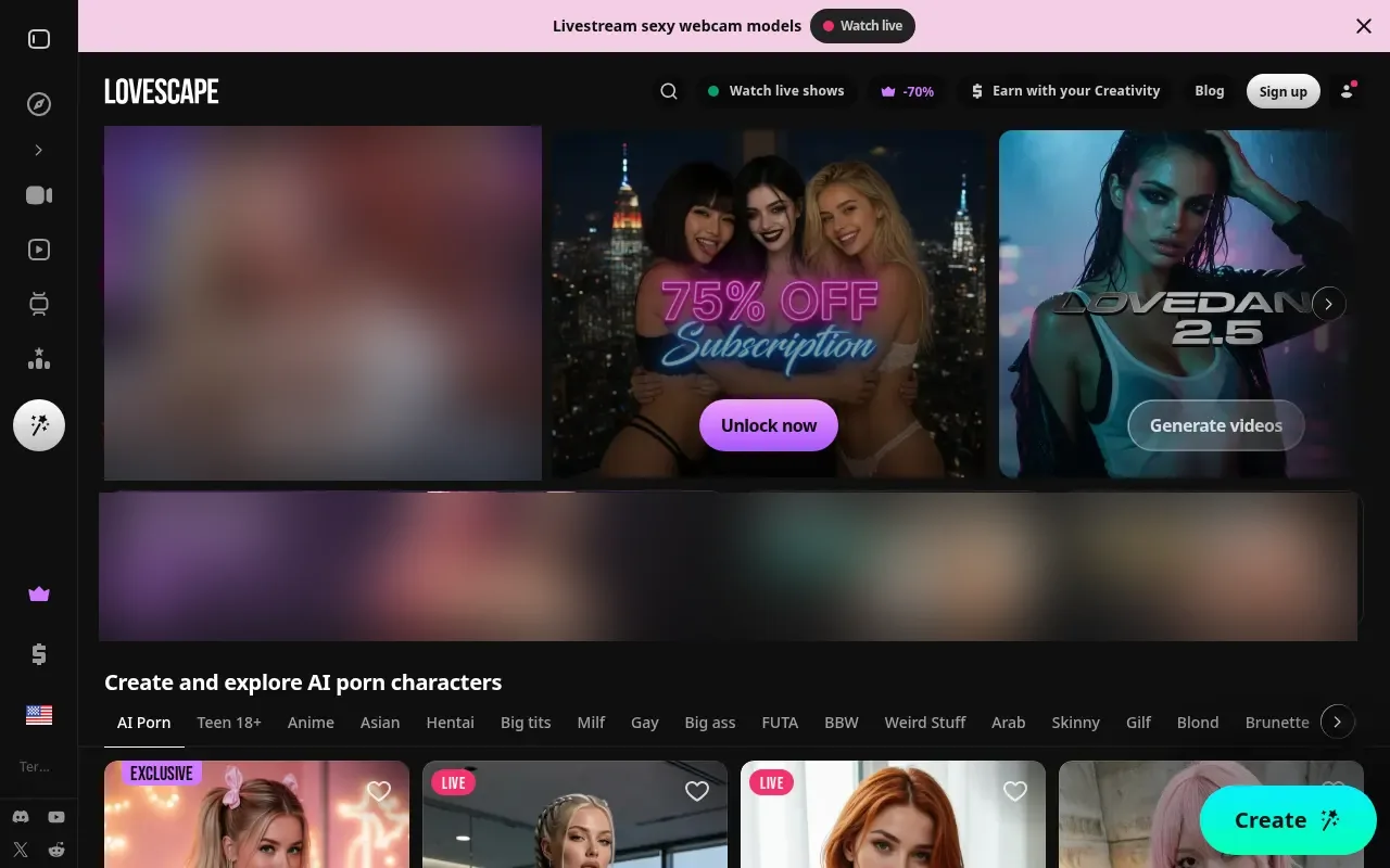 Screenshot of lovescape.com