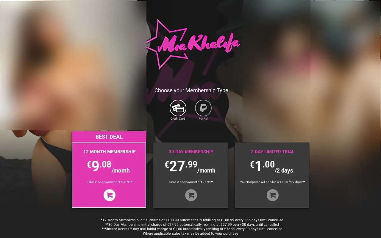 Mia Khalifa membership plans