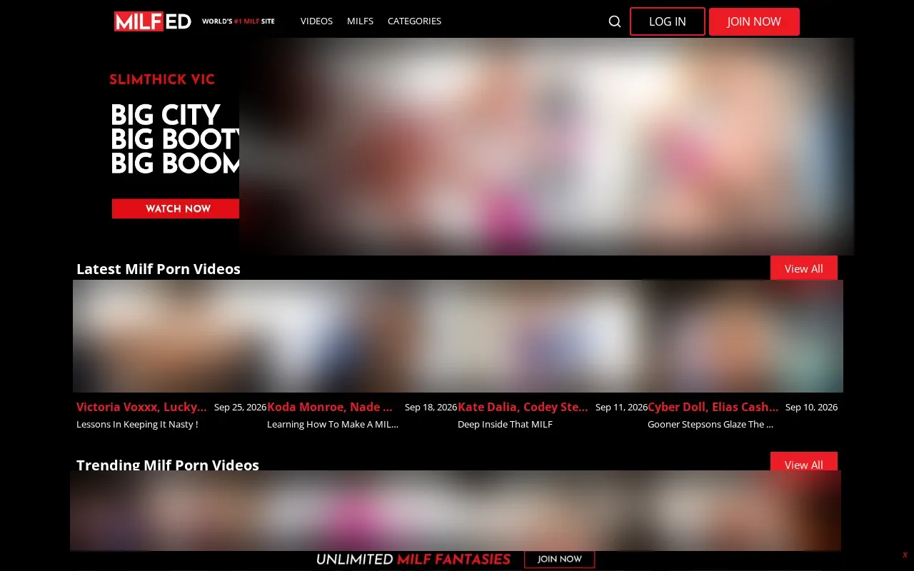 Screenshot of milfed.com