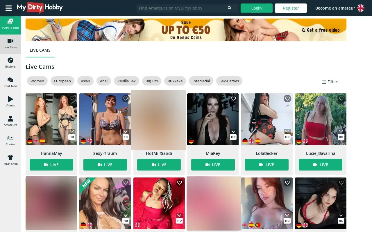MyDirtyHobby live cams