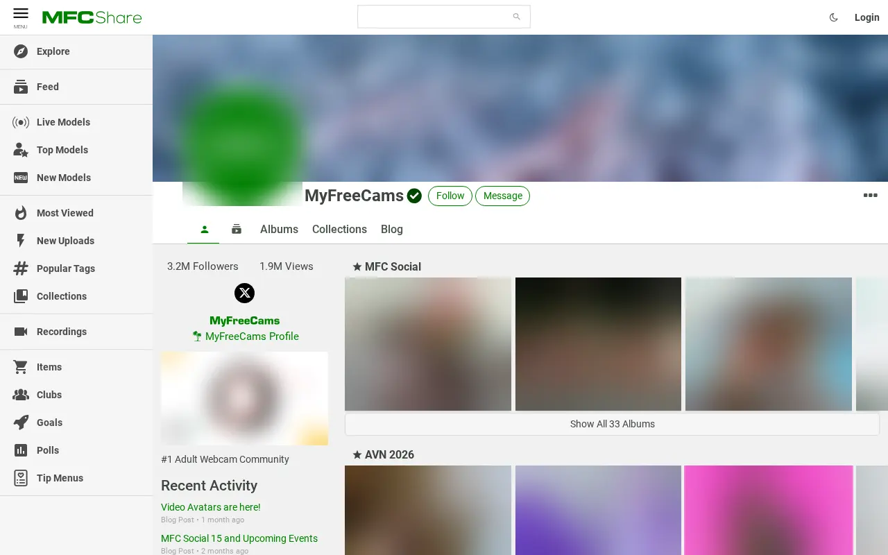 The official MyFreeCams profile on MFC Share