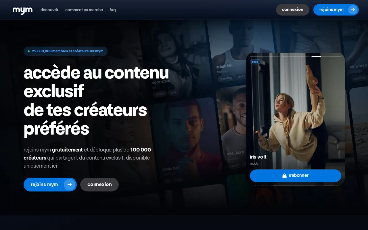 Screenshot of mym.fans