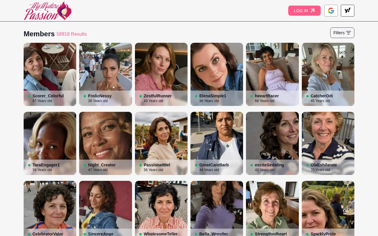 Screenshot of mymaturepassion.com