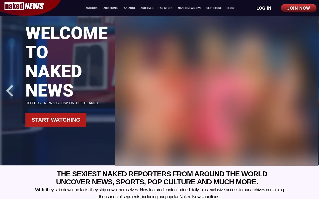 Screenshot of nakednews.com