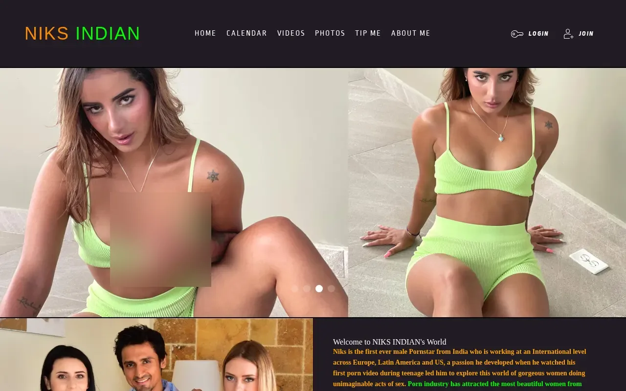 Screenshot of niksindian.com