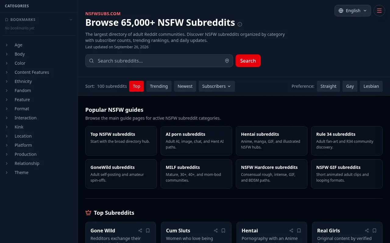 Screenshot of nsfwsubs.com