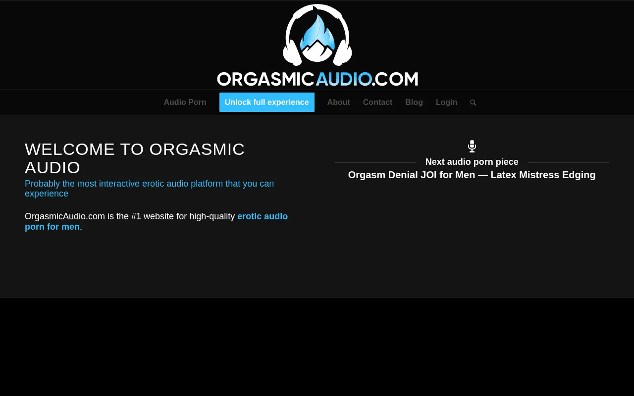 Screenshot of orgasmicaudio.com