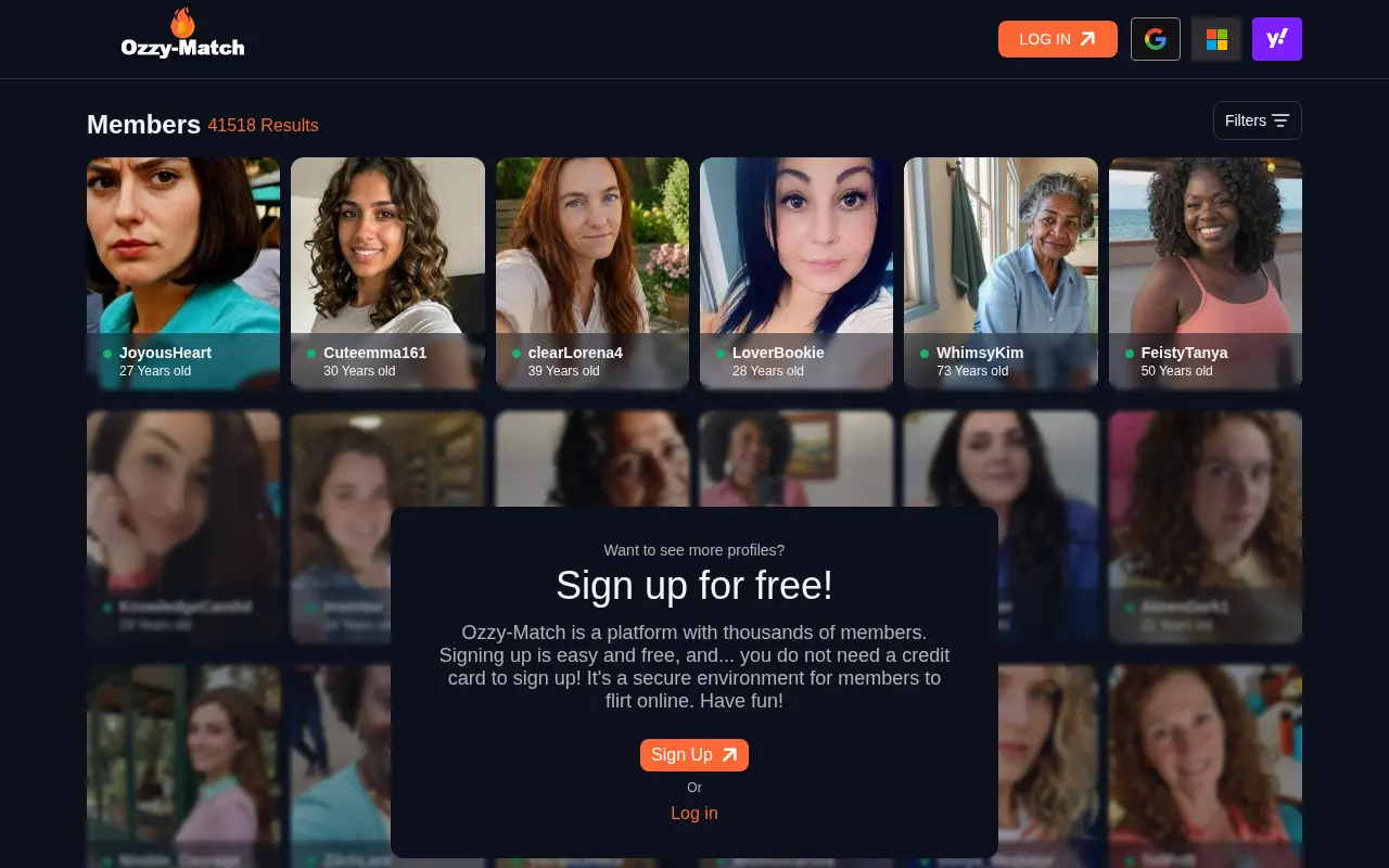Screenshot of ozzy-match.com