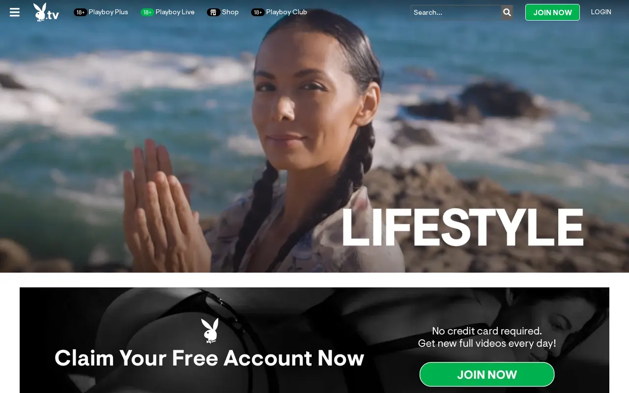 Screenshot of playboytv.com