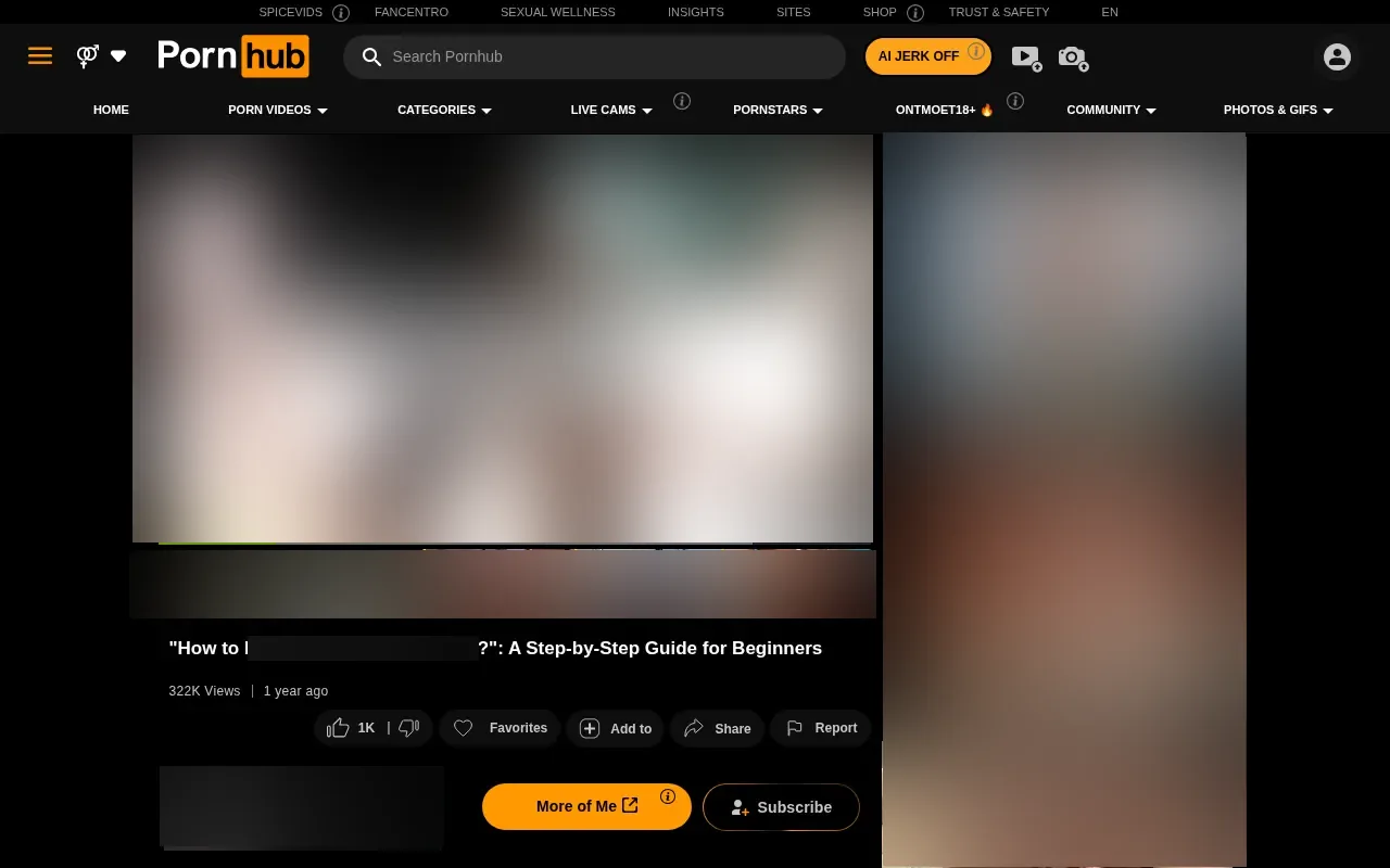 Pornhub video page