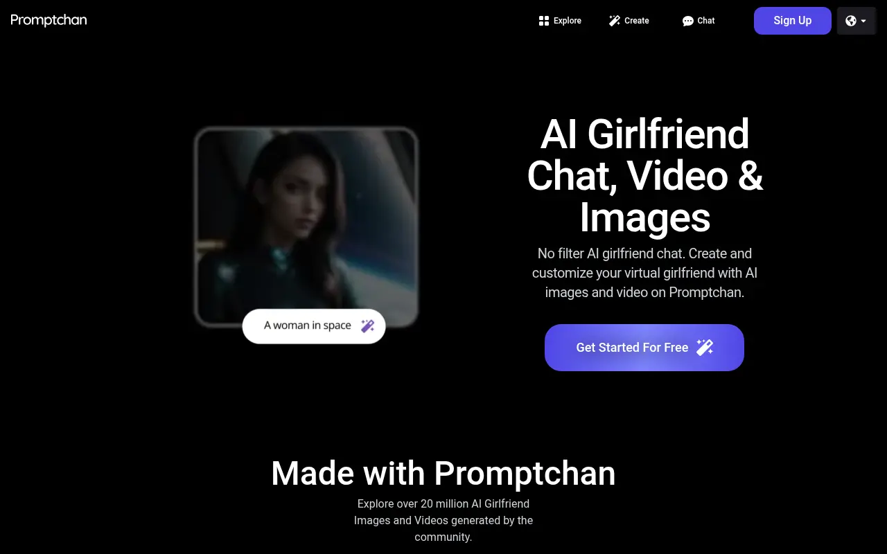 Screenshot of promptchan.com