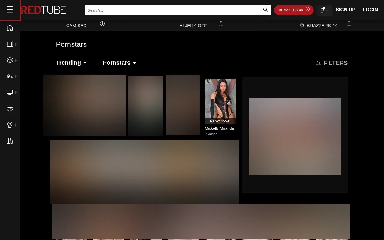 RedTube pornstar directory with filters