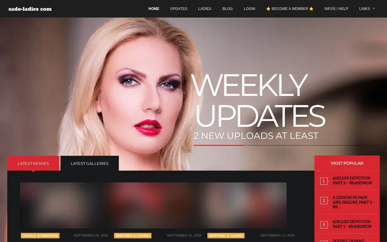 Screenshot of sado-ladies.com