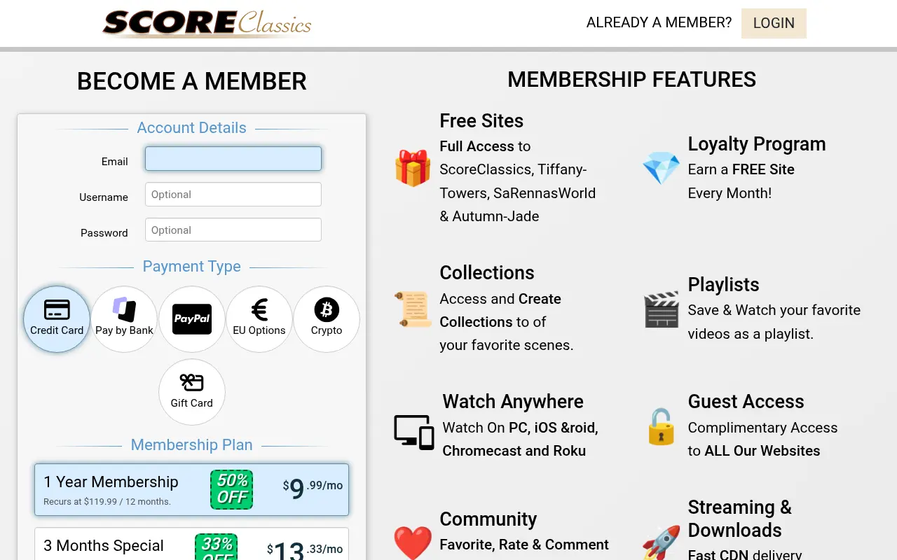 ScoreClassics membership form