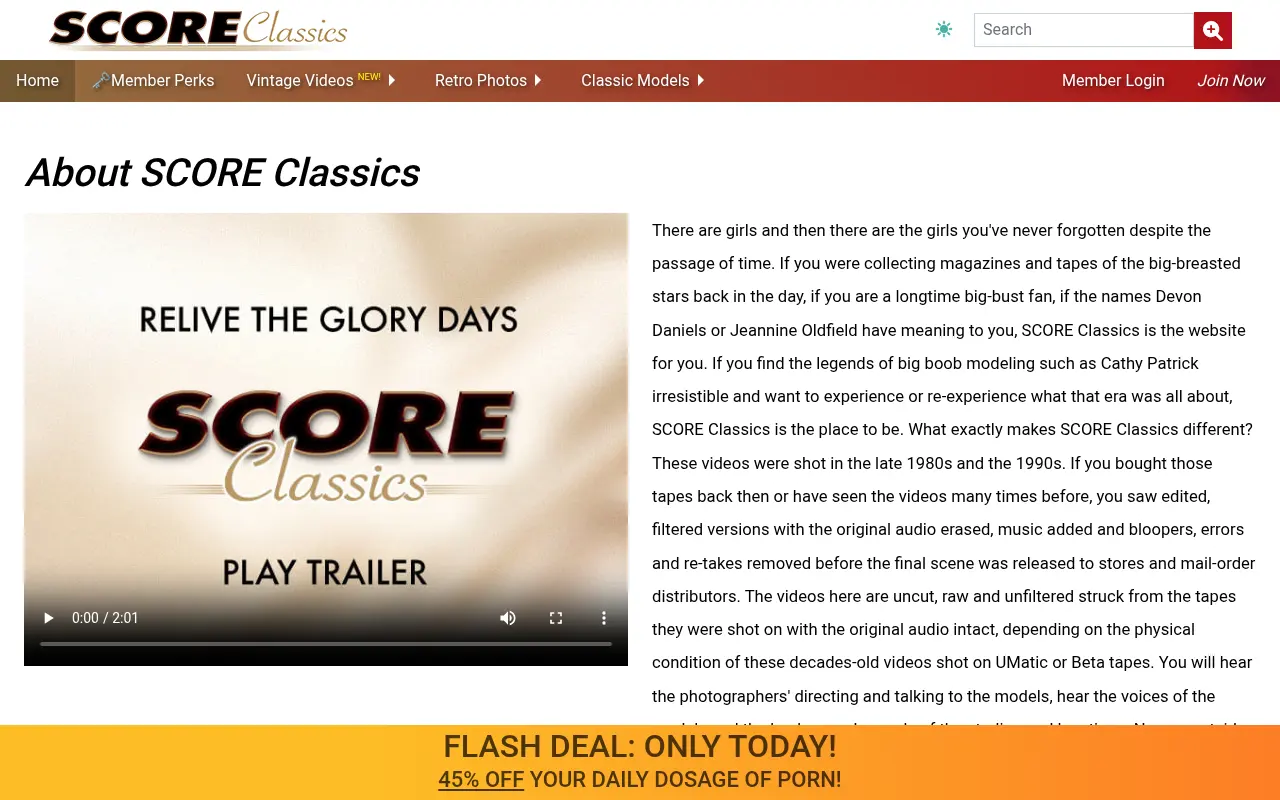 Screenshot of scoreclassics.com
