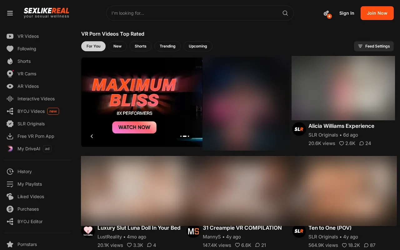 Screenshot of sexlikereal.com