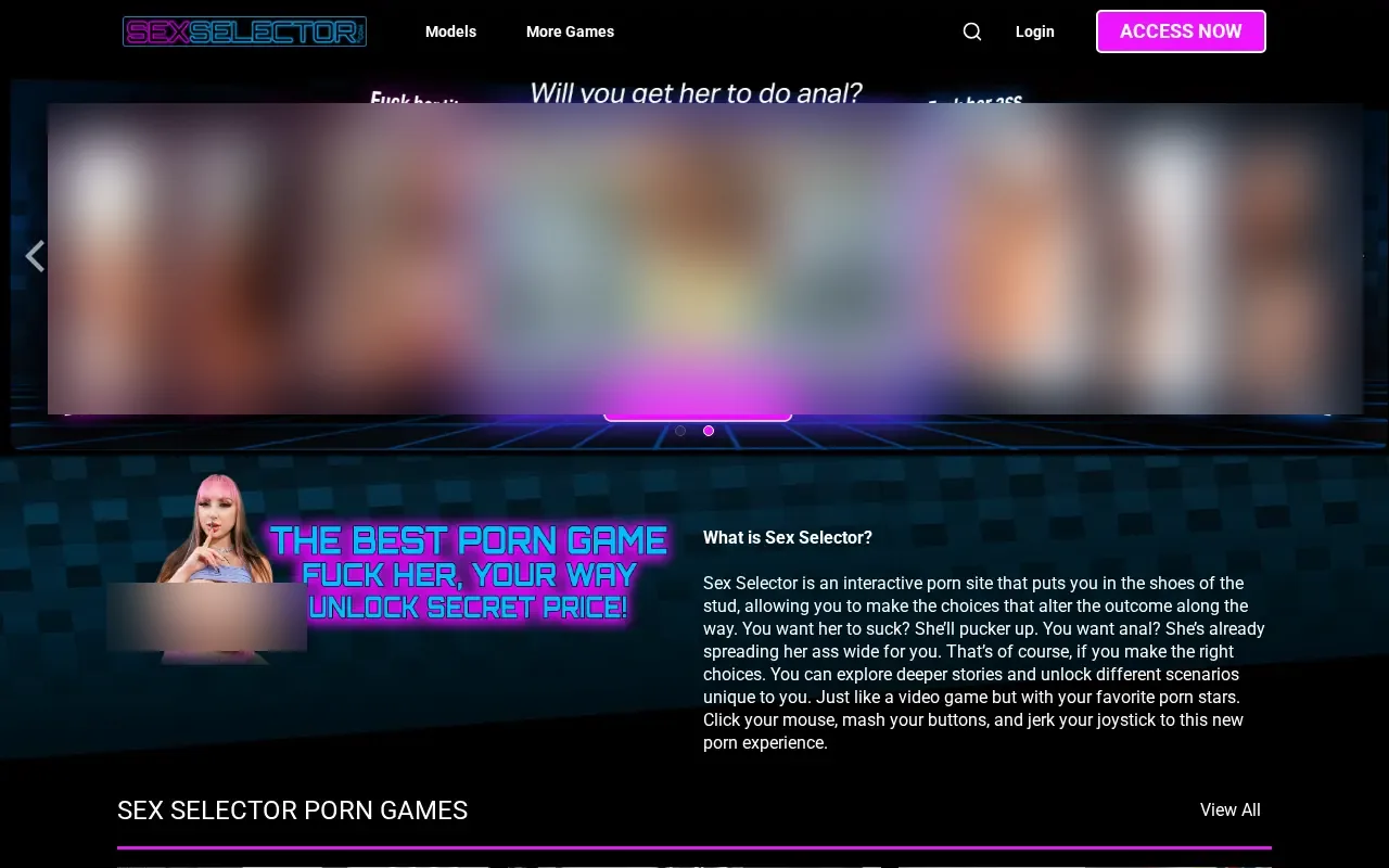 Screenshot of sexselector.com