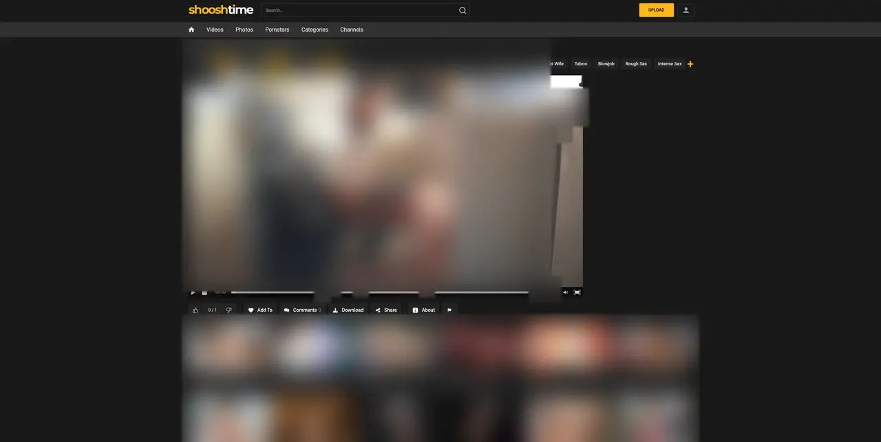 The video page brings together HD playback, votes, comments, sharing and download.