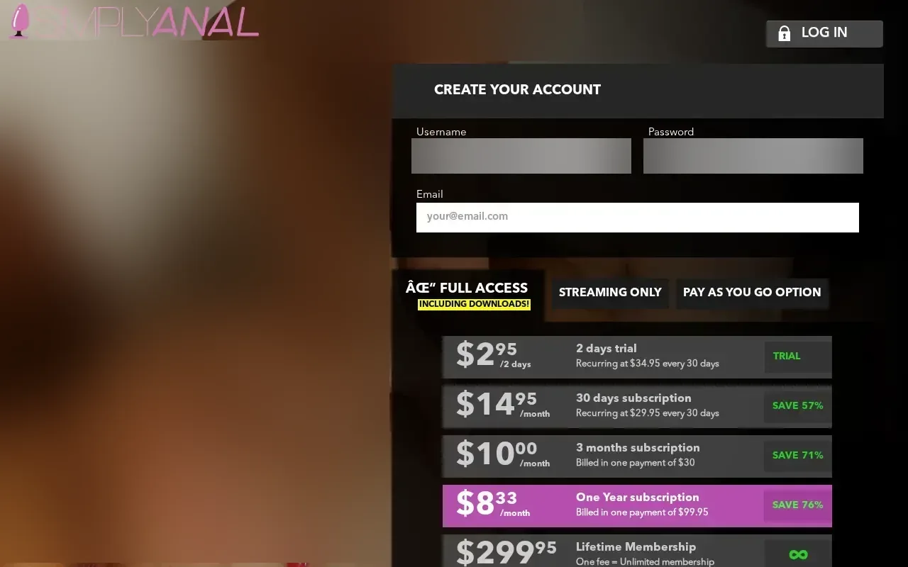SimplyAnal full access plans, from the trial to lifetime