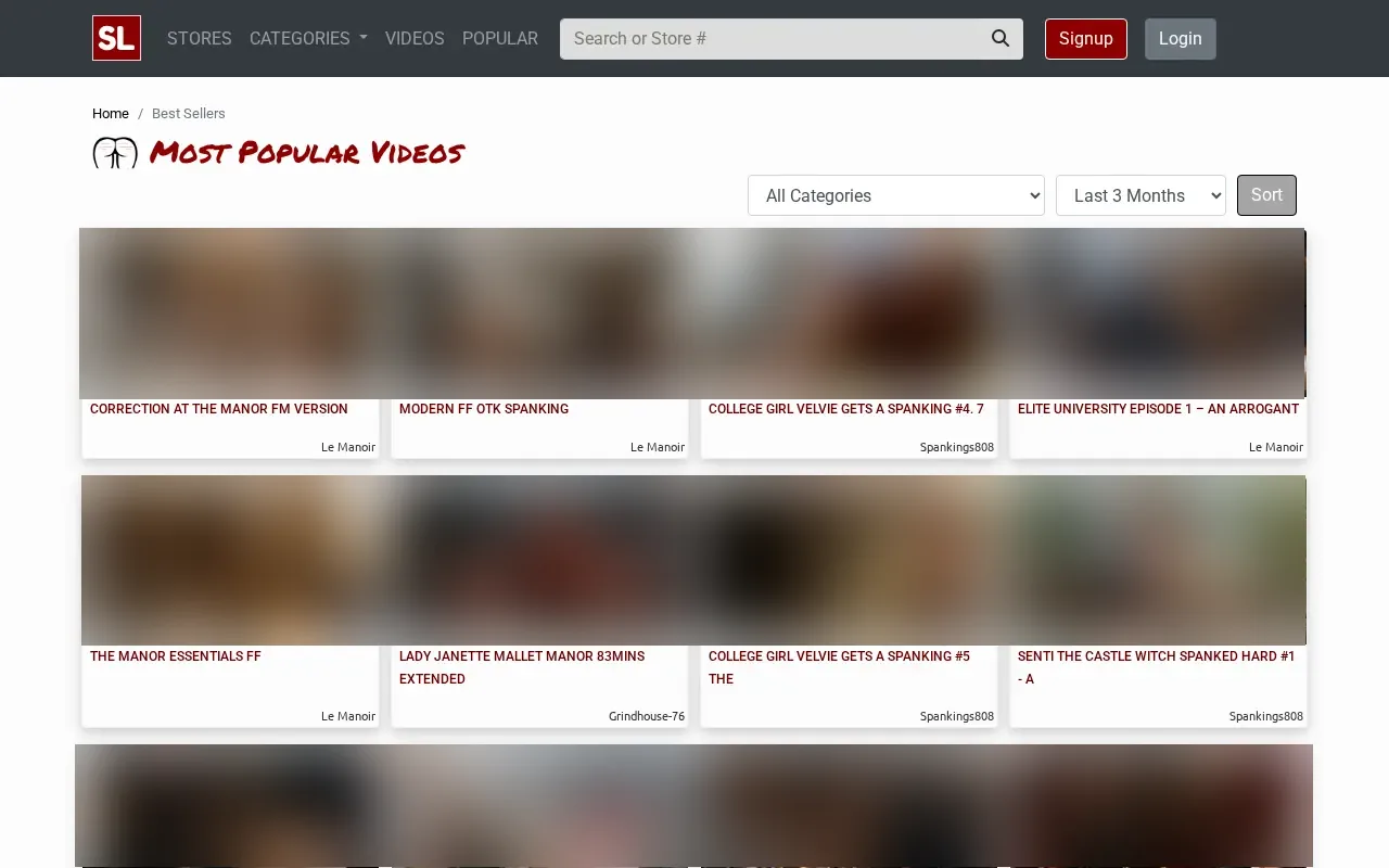 The best sellers of the last three months, each clip with its store name.