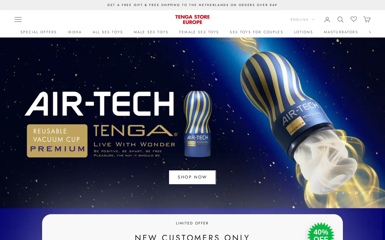 Screenshot of tenga.co