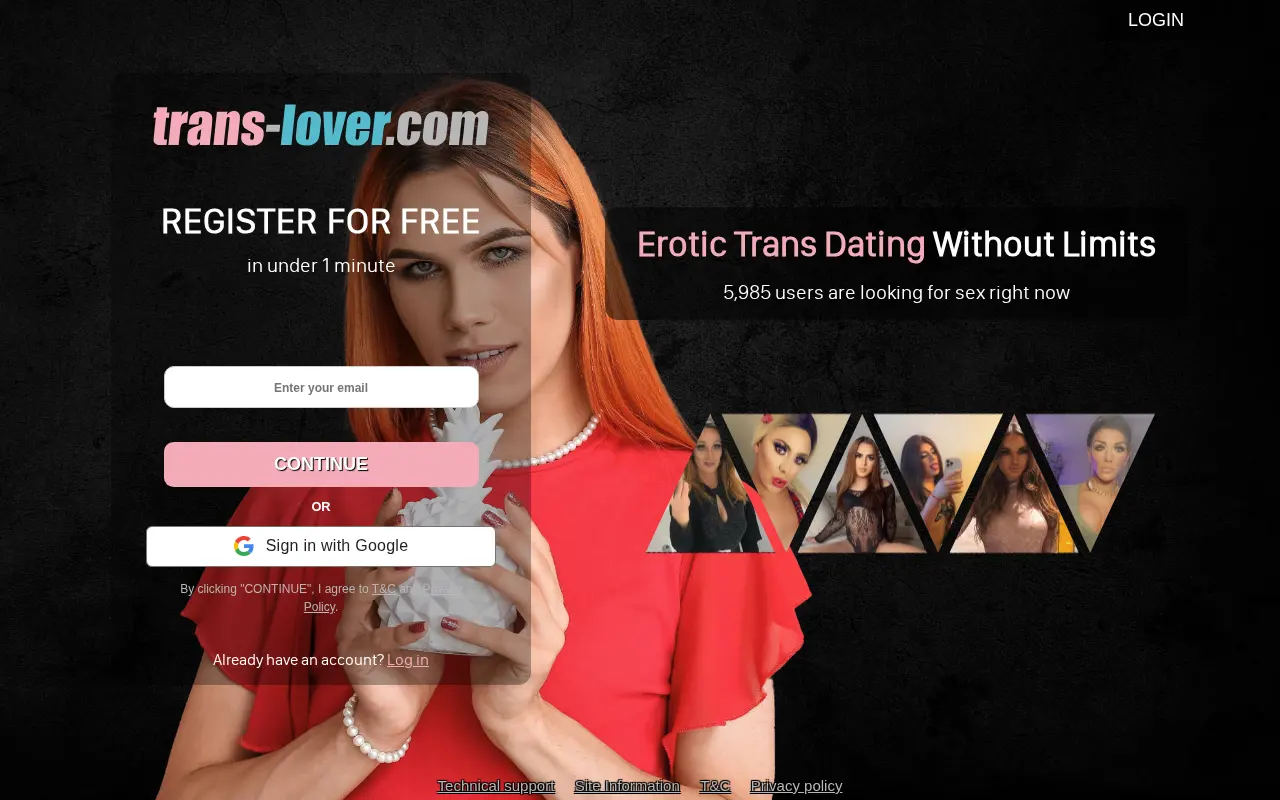 Screenshot of trans-lover.com
