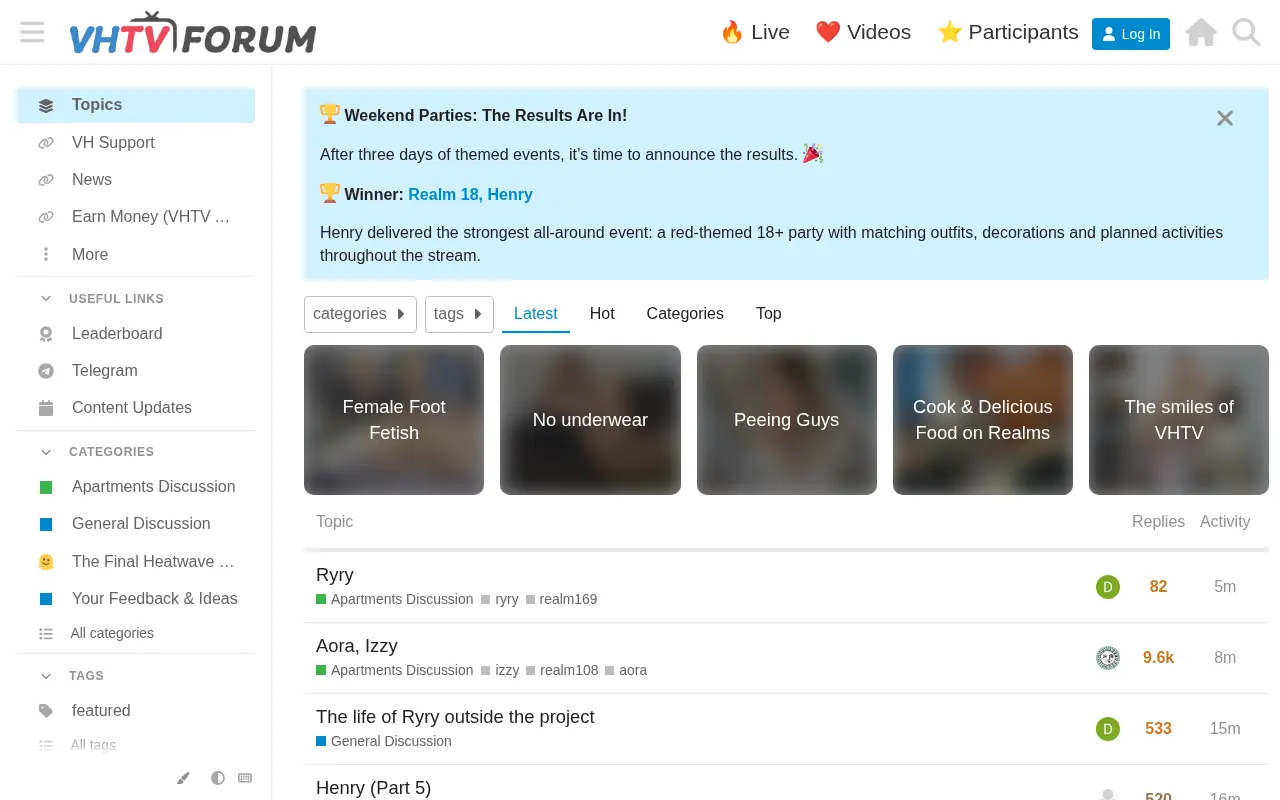 Screenshot of forum.voyeur-house.tv