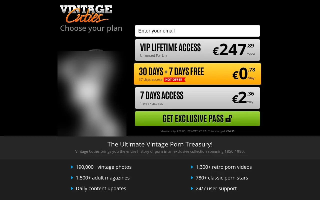 VintageCuties membership plans