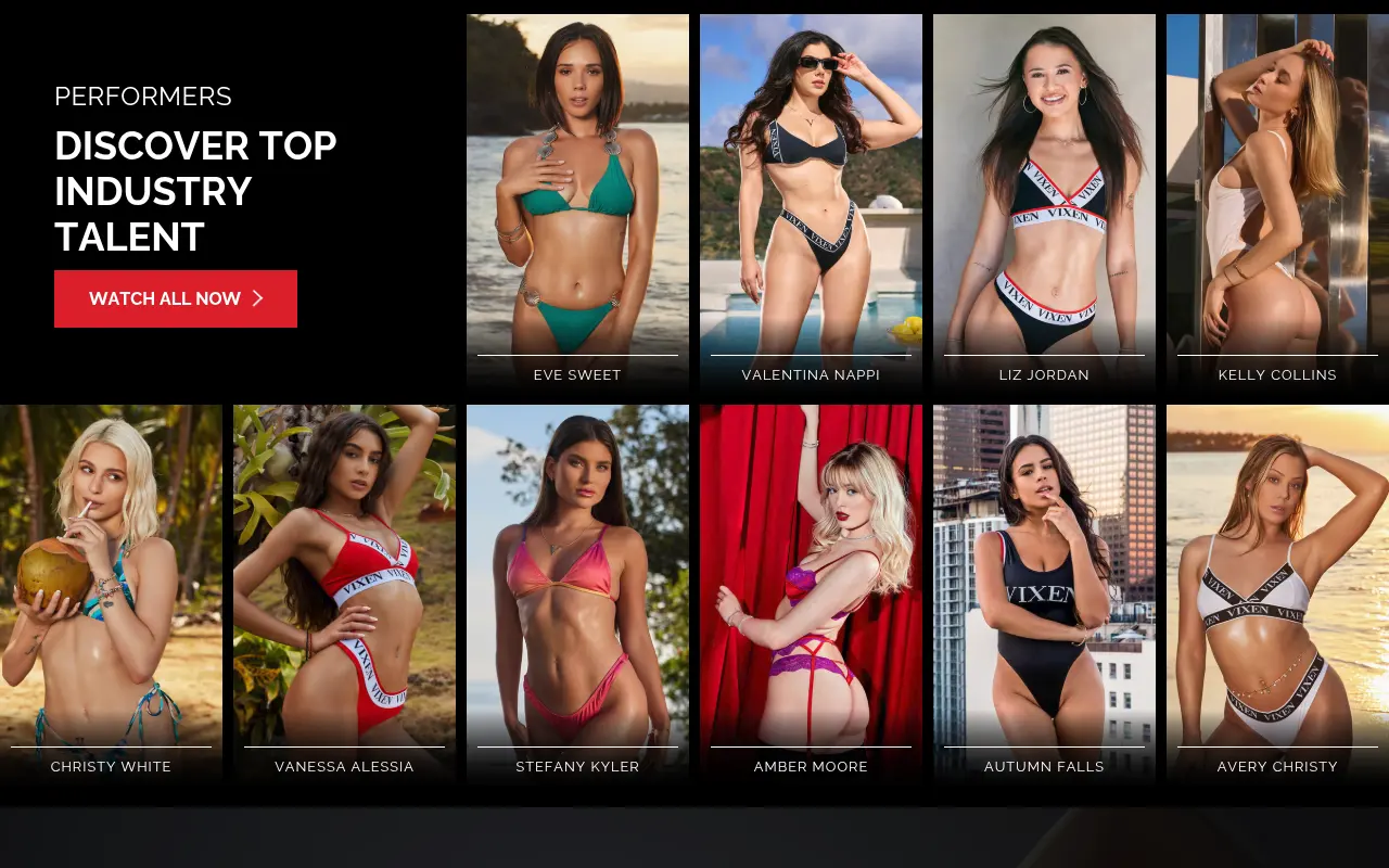 Vixen's row of featured performers