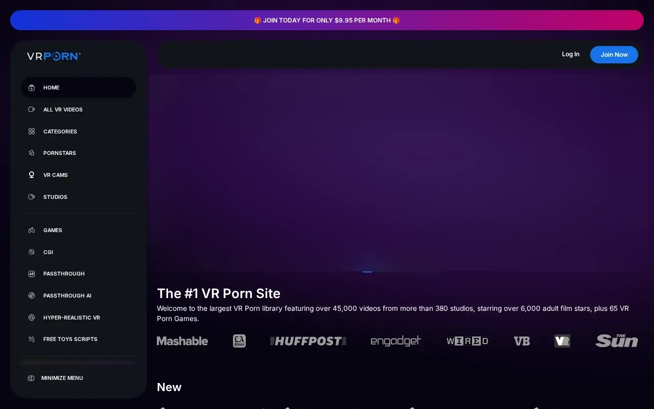 Screenshot of vrporn.com