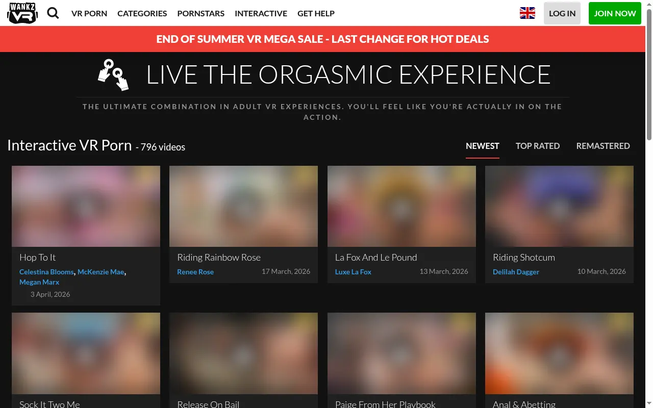 The interactive section gathers synchronised videos with filters and quality labels.