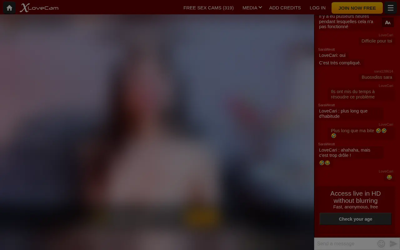 An XLoveCam model profile with her four rates
