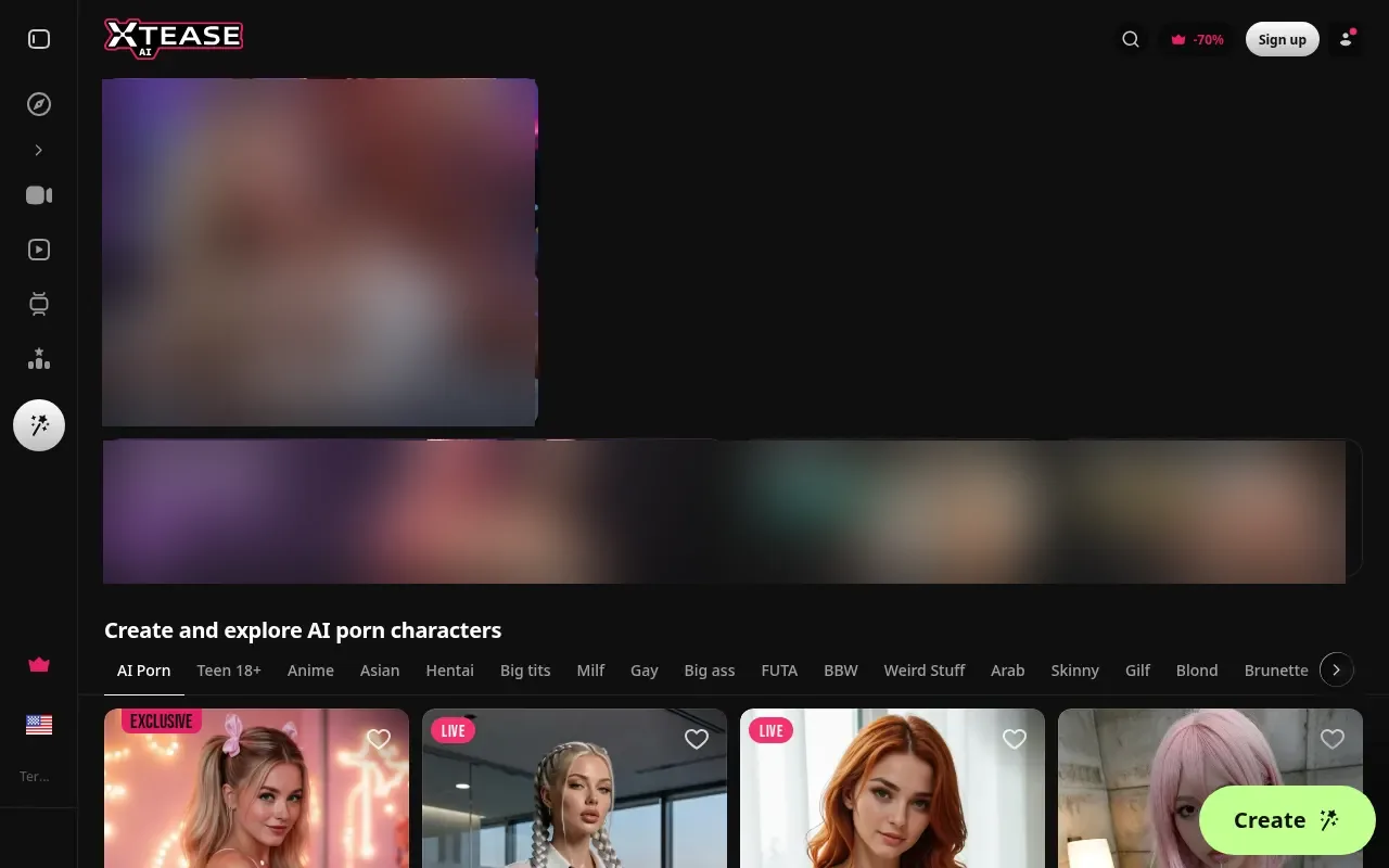 Screenshot of xtease.ai
