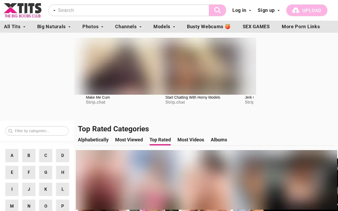 XTits categories, sortable and filterable from A to Z