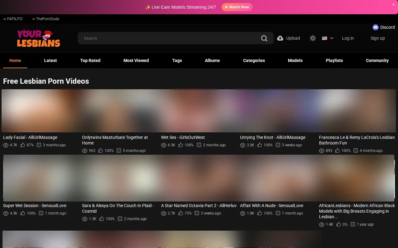 Screenshot of yourlesbians.com