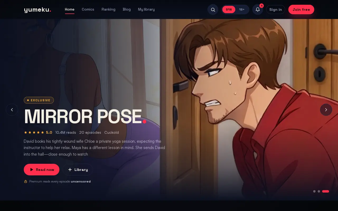 Screenshot of yumeku.com